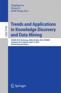 Cover image: Trends and Applications in Knowledge Discovery and Data Mining 9783319429953