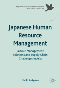 Imagen de portada: Japanese Human Resource Management 9783319430522