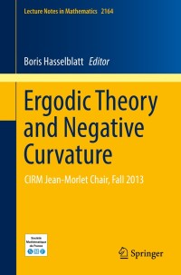 Imagen de portada: Ergodic Theory and Negative Curvature 9783319430584