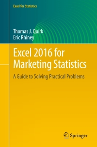 Cover image: Excel 2016 for Marketing Statistics 9783319433752