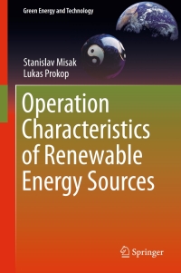 Cover image: Operation Characteristics of Renewable Energy Sources 9783319434117