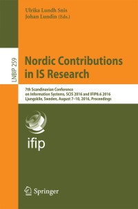 Cover image: Nordic Contributions in IS Research 9783319435961