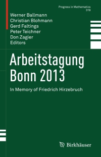 Cover image: Arbeitstagung Bonn 2013 9783319436463