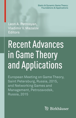 Titelbild: Recent Advances in Game Theory and Applications 9783319438375