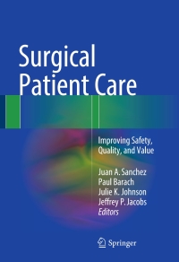 Cover image: Surgical Patient Care 9783319440088