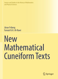 Cover image: New Mathematical Cuneiform Texts 9783319445960