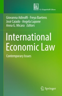 Cover image: International Economic Law 9783319446448