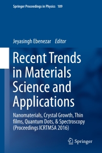 Cover image: Recent Trends in Materials Science and Applications 9783319448893