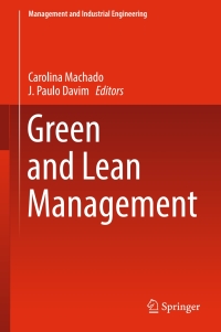 Cover image: Green and Lean Management 9783319449074