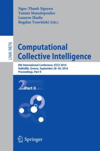 Cover image: Computational Collective Intelligence 9783319452456