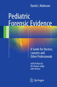 Cover image: Pediatric Forensic Evidence 9783319453354