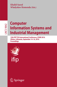 Cover image: Computer Information Systems and Industrial Management 9783319453774