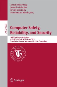 Cover image: Computer Safety, Reliability, and Security 9783319454795