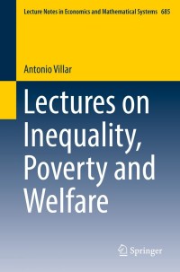 Titelbild: Lectures on Inequality, Poverty and Welfare 9783319455617