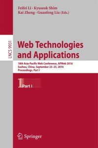 Cover image: Web Technologies and Applications 9783319458137