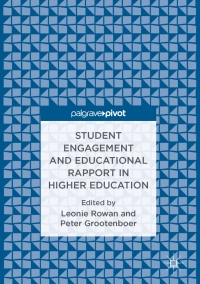 Imagen de portada: Student Engagement and Educational Rapport in Higher Education 9783319460338