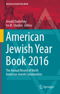 Imagen de portada: American Jewish Year Book 2016 9783319461212