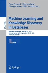 Cover image: Machine Learning and Knowledge Discovery in Databases 9783319461274