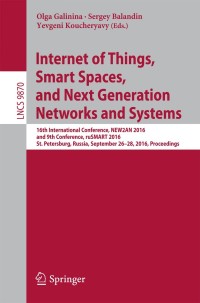 Imagen de portada: Internet of Things, Smart Spaces, and Next Generation Networks and Systems 9783319463001