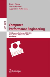 Cover image: Computer Performance Engineering 9783319464329