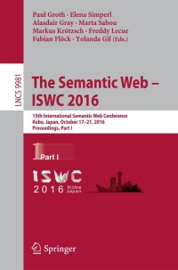 Cover image: The Semantic Web – ISWC 2016 9783319465227