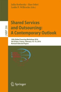 Titelbild: Shared Services and Outsourcing: A Contemporary Outlook 9783319470085