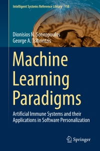 صورة الغلاف: Machine Learning Paradigms 9783319471921