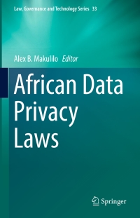 Cover image: African Data Privacy Laws 9783319473154