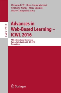 Cover image: Advances in Web-Based Learning – ICWL 2016 9783319474397