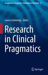 Cover image: Research in Clinical Pragmatics 9783319474878
