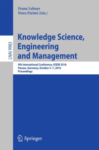 Imagen de portada: Knowledge Science, Engineering and Management 9783319476490