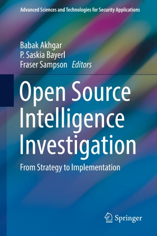 Cover image: Open Source Intelligence Investigation 9783319476704