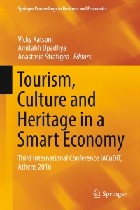 Imagen de portada: Tourism, Culture and Heritage in a Smart Economy 9783319477312