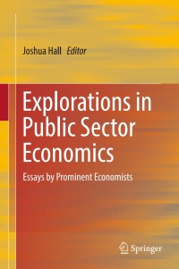 Cover image: Explorations in Public Sector Economics 9783319478265