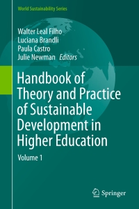 Cover image: Handbook of Theory and Practice of Sustainable Development in Higher Education 9783319478678