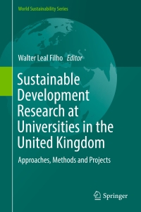 Cover image: Sustainable Development Research at Universities in the United Kingdom 9783319478821