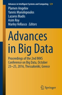 表紙画像: Advances in Big Data 9783319478975