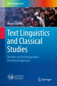 Titelbild: Text Linguistics and Classical Studies 9783319479309