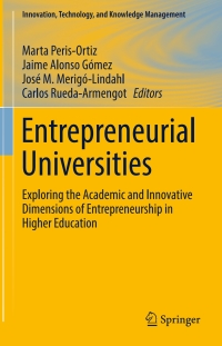 Imagen de portada: Entrepreneurial Universities 9783319479484