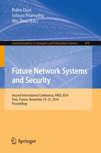 Cover image: Future Network Systems and Security 9783319480206