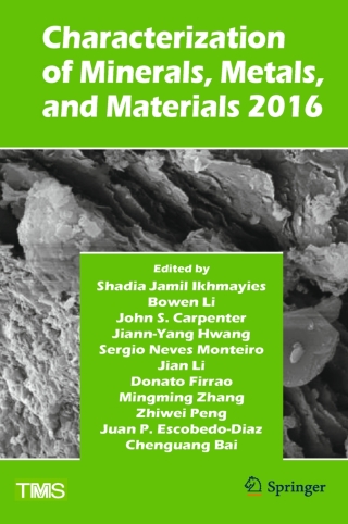 Cover image: Characterization of Minerals, Metals, and Materials 2016 9781119264392