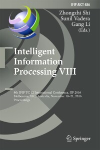 Cover image: Intelligent Information Processing VIII 9783319483894