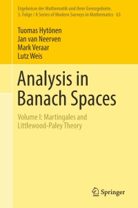 Cover image: Analysis in Banach Spaces 9783319485195