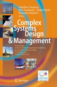 Cover image: Complex Systems Design & Management 9783319491028