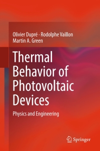 Imagen de portada: Thermal Behavior of Photovoltaic Devices 9783319494562