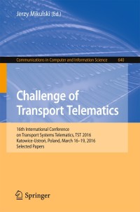 Cover image: Challenge of Transport Telematics 9783319496450