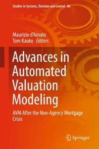 Cover image: Advances in Automated Valuation Modeling 9783319497440