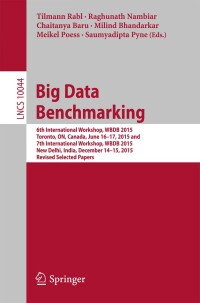 Cover image: Big Data Benchmarking 9783319497471