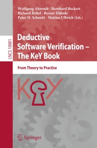Cover image: Deductive Software Verification – The KeY Book 9783319498119