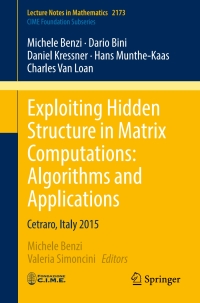 Cover image: Exploiting Hidden Structure in Matrix Computations: Algorithms and Applications 9783319498867
